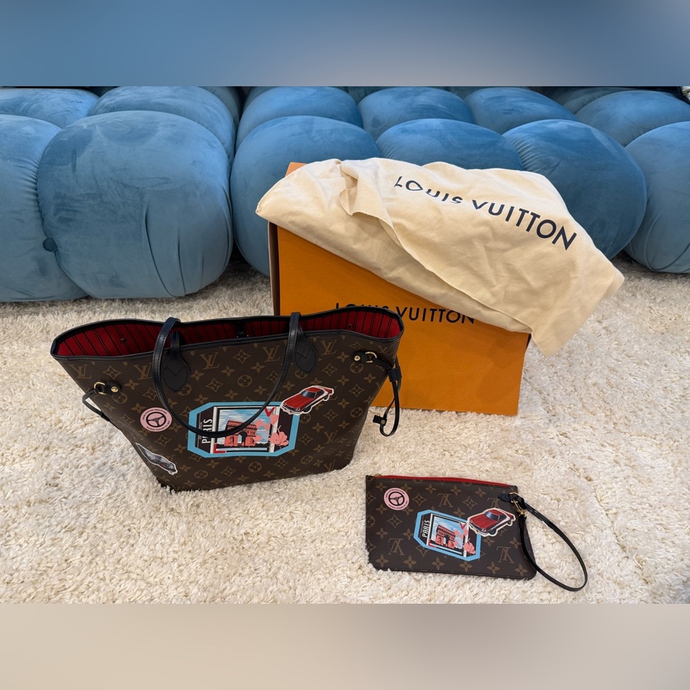 Louis Vuitton World Tour Monogram Neverfull With Pouch